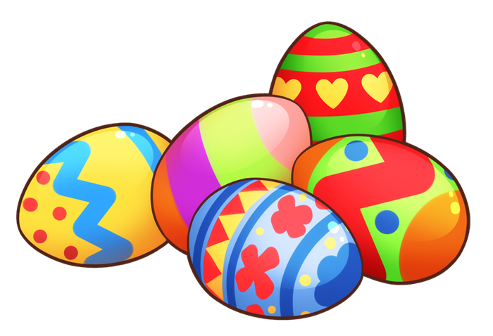 Easter egg corner clipart