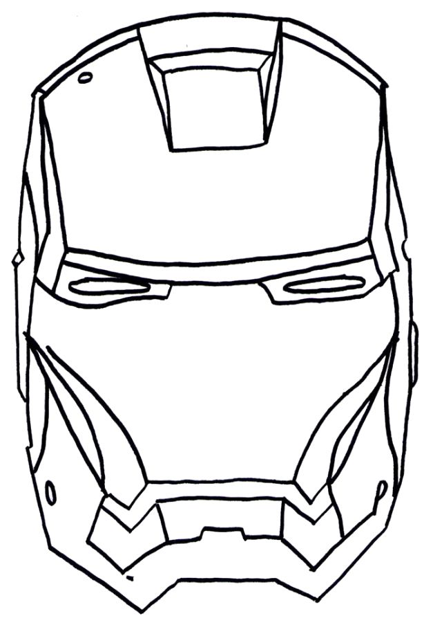 Iron Man Face Coloring Pages | Super Heroes Coloring pages of ...
