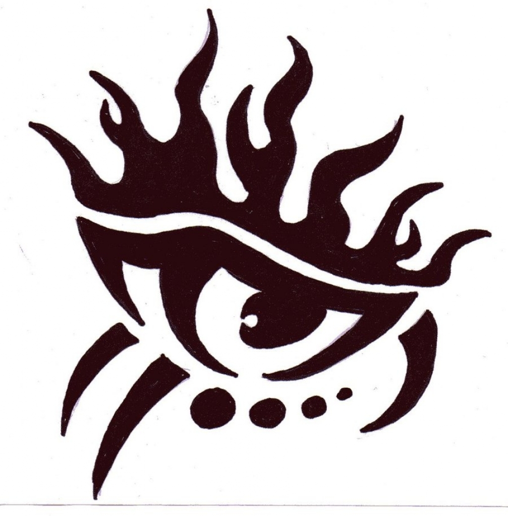 Flame Tribal Tattoo Best Photos Of Tribal Flame Drawings Fire ...