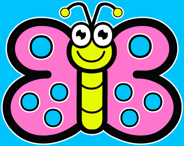 How to Draw Cartoon Butterflies Drawing Tutorial for Preschoolers ...