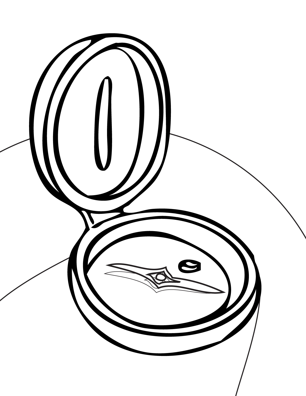 Compass Coloring Page - Handipoints