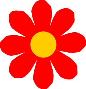 Red Flower Clipart - Tumundografico