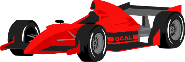 Cartoon race car clipart