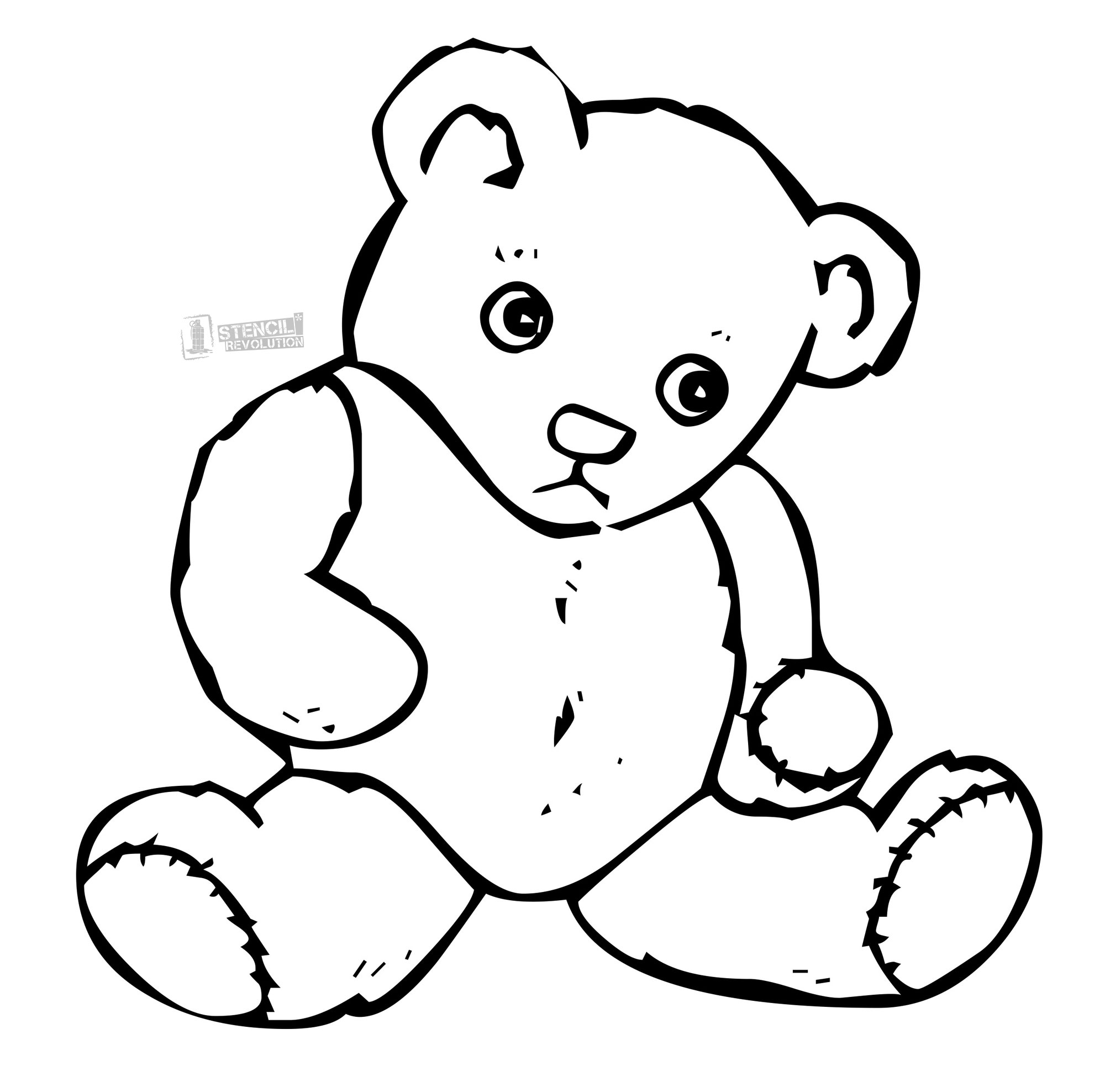 Teddy Bear Stencil ClipArt Best