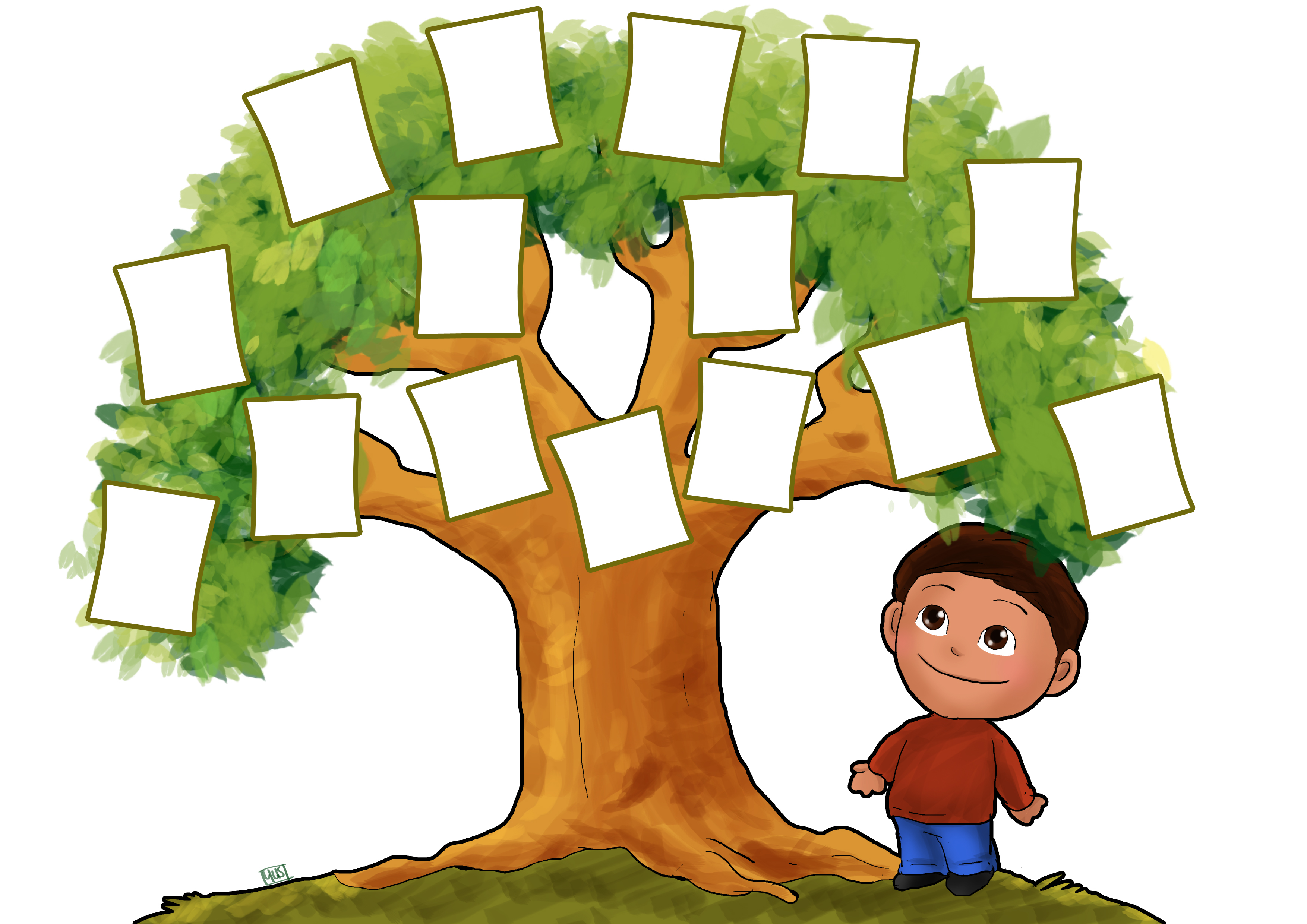 Clip art family tree outline free clipart images - Clipartix