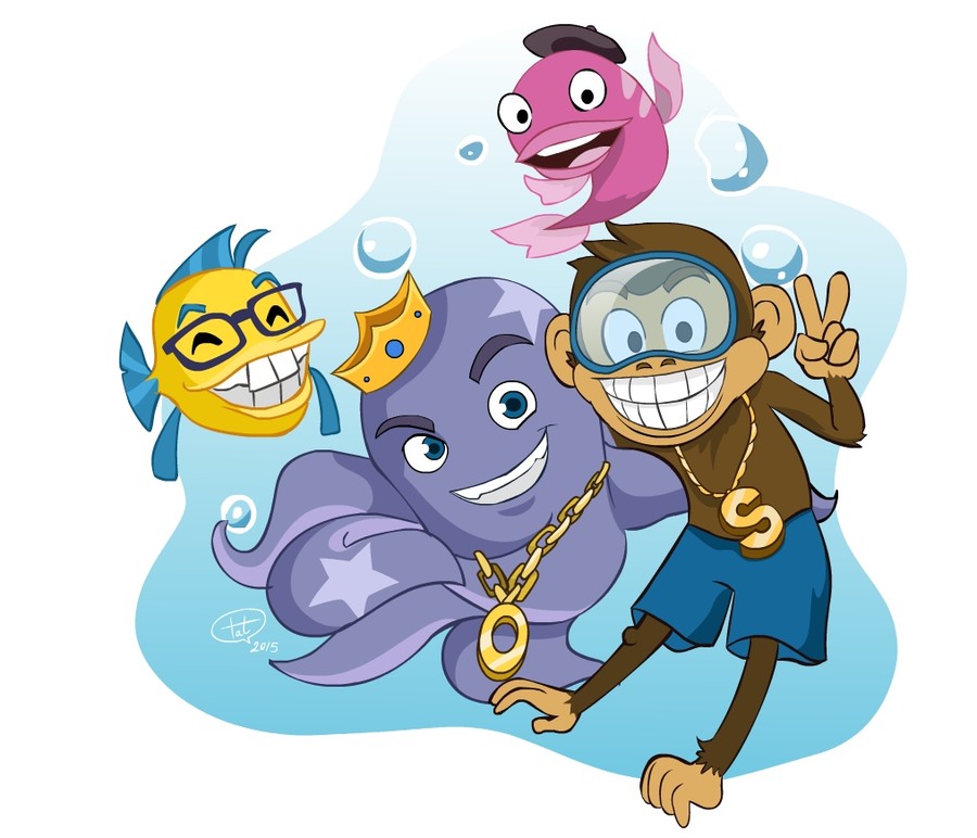 Swimming Cartoon Character - ClipArt Best