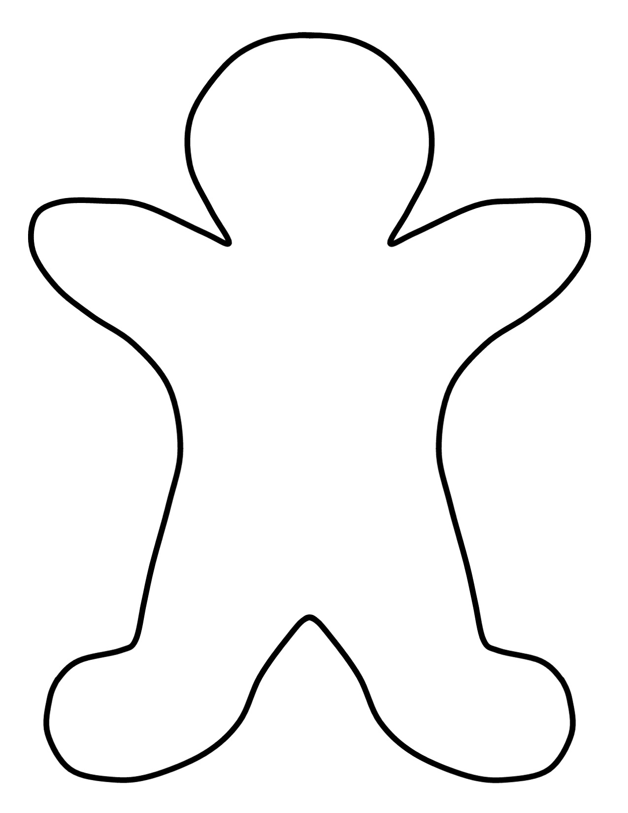 Free clipart gingerbread man outline