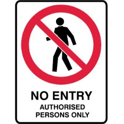 NO ENTRY Warning Sign Page