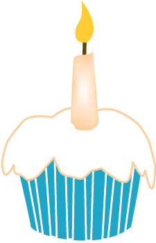 First birthday cupcake clipart