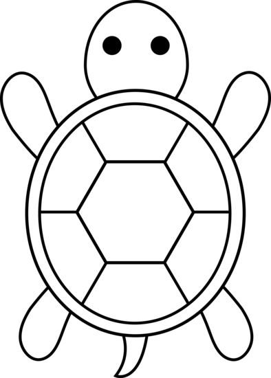 Sea Turtle Black And White Clipart