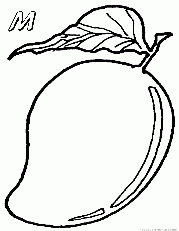 Mango Coloring Pages