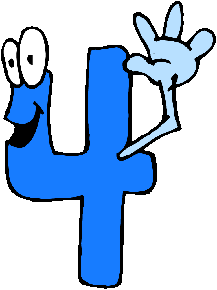 Number 4 clipart for kids