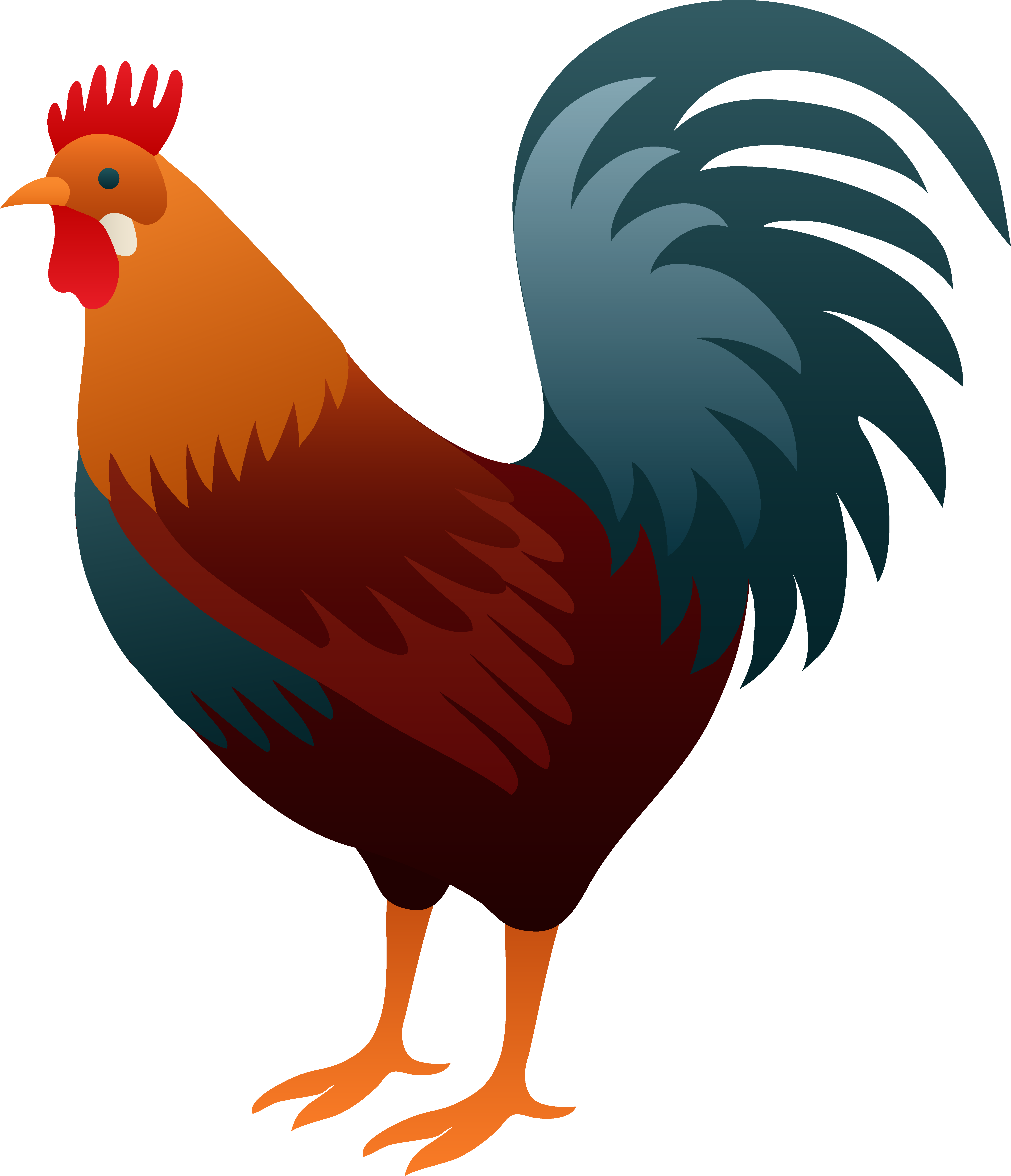 A Cartoon Rooster Crowing Png - ClipArt Best