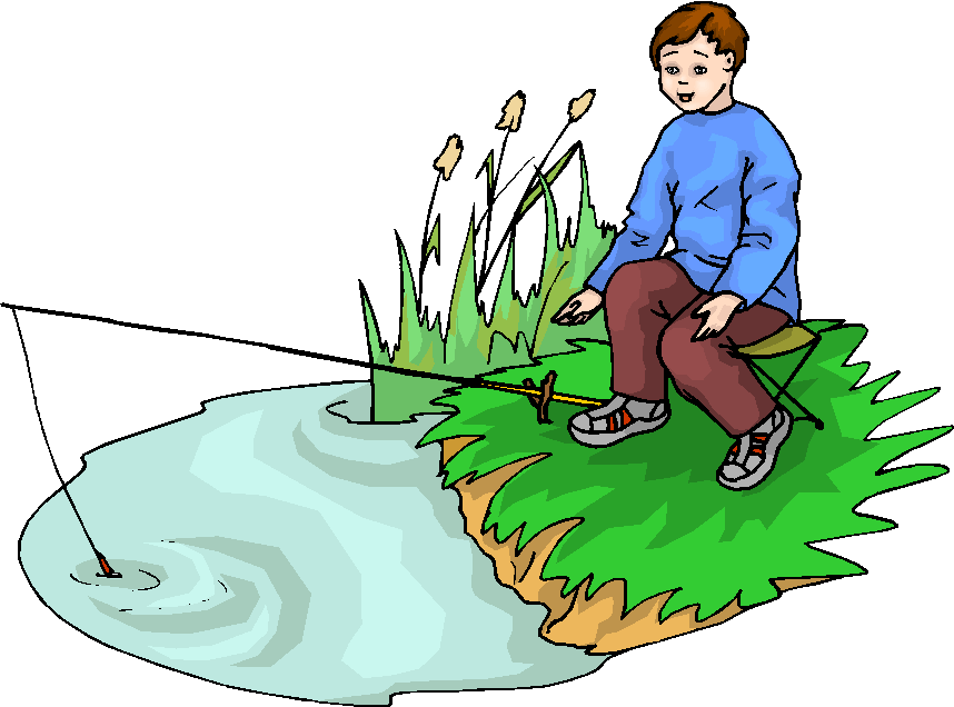 Free man fishing clipart