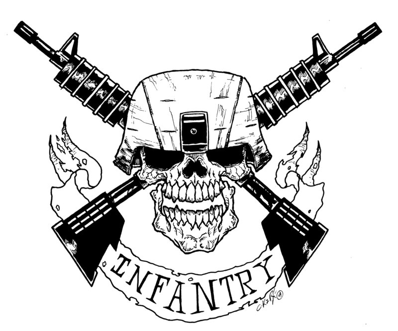 Military Skull And Guns Tattoo Art | Fresh 2017 Tattoos Ideas