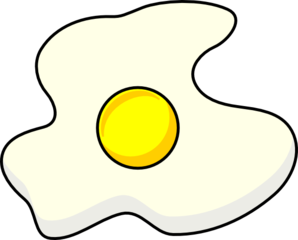 Fried Egg Black And White Clipart
