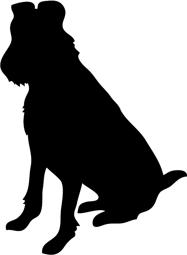 scruffy dog clipart black