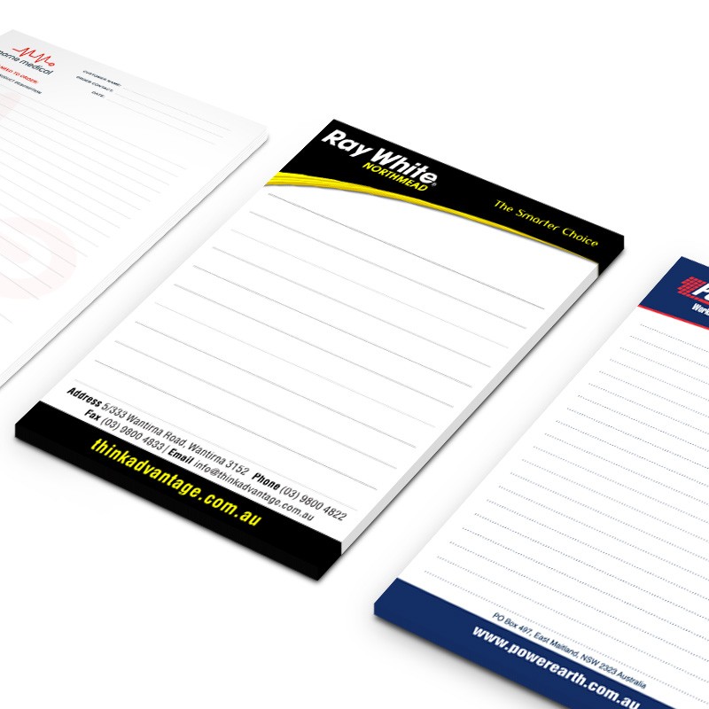 A4 50 page Full Colour Custom Printed Notepad Business Stationary