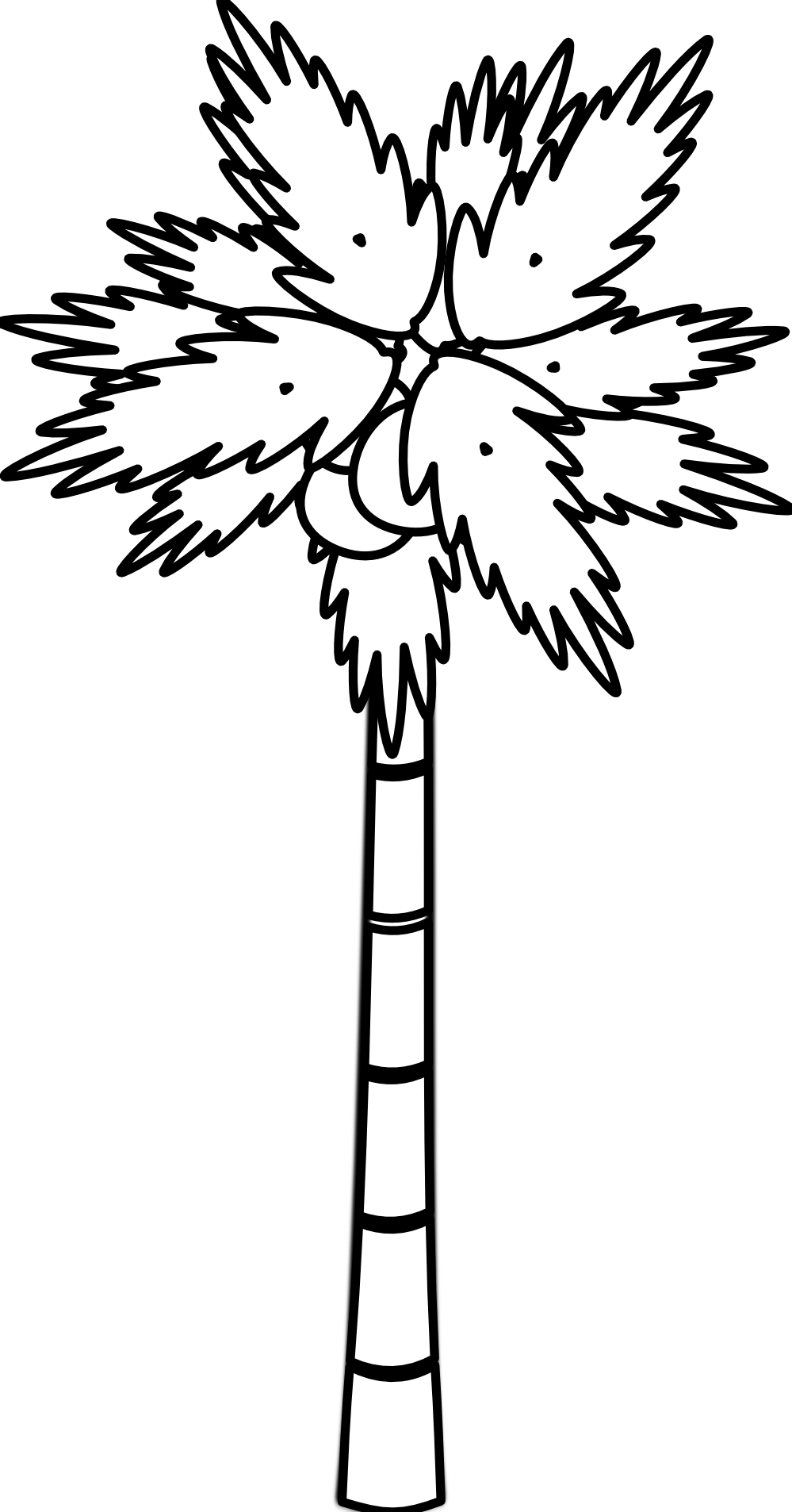 Coconut Tree Clipart Black And White - ClipArt Best