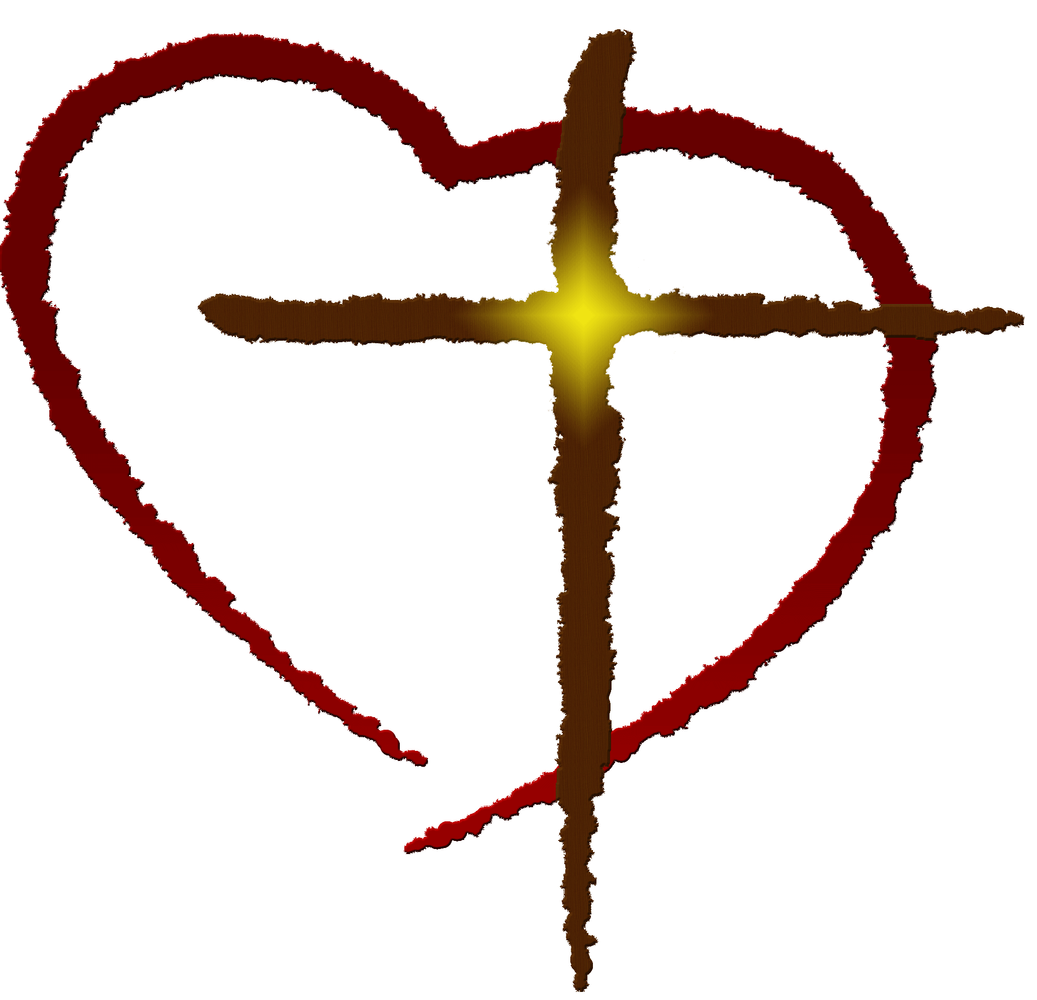 Cross With Heart Clip Art