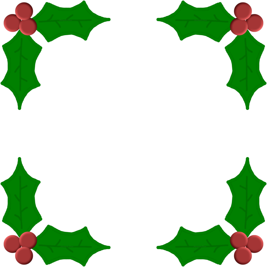 Christmas Holly Leaf Frame by Sharmelle on DeviantArt