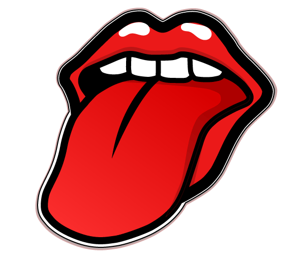 Mouth and tongue clipart