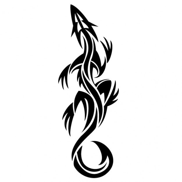 Lizard tribal tatto graphic design | Download free Vector