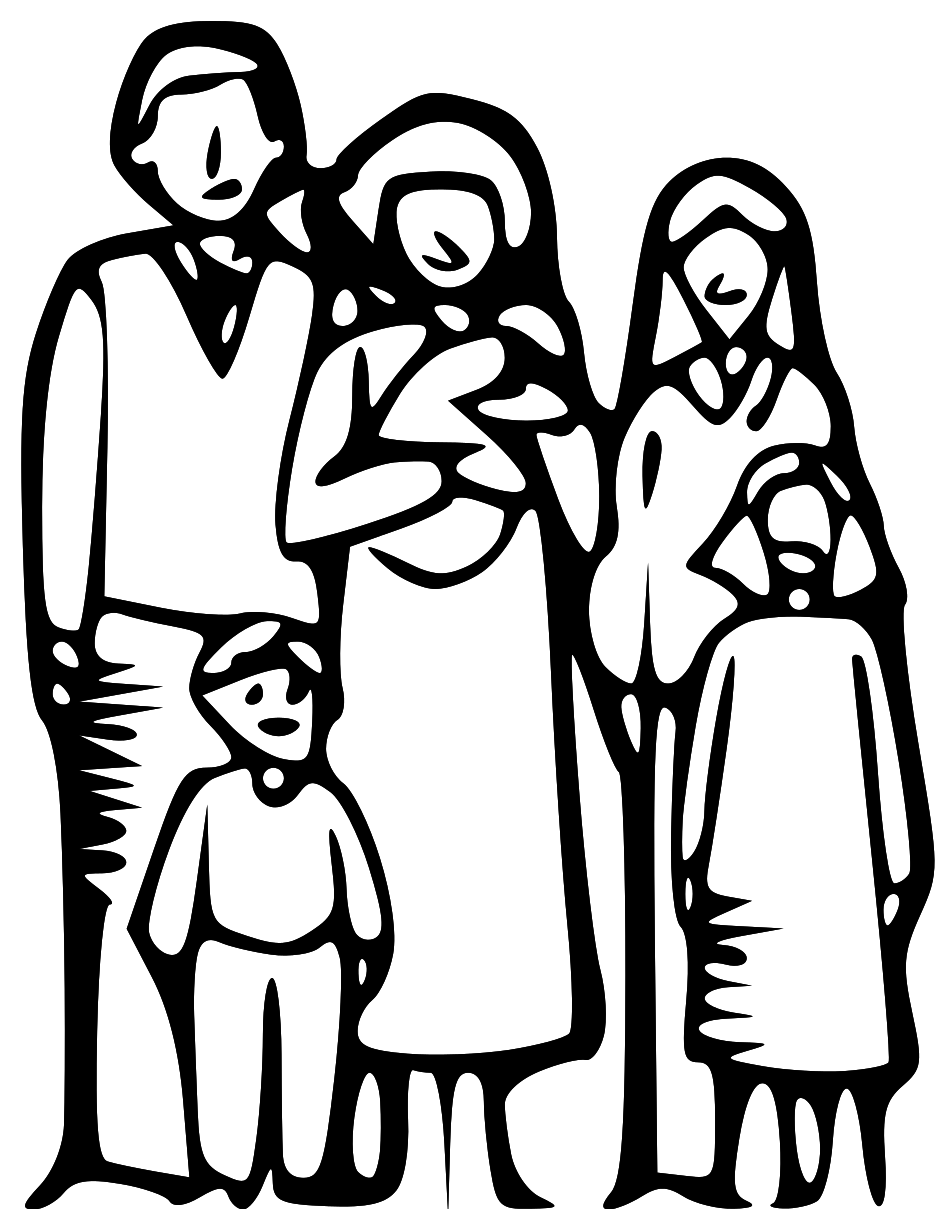 Big Family Clipart Black And White