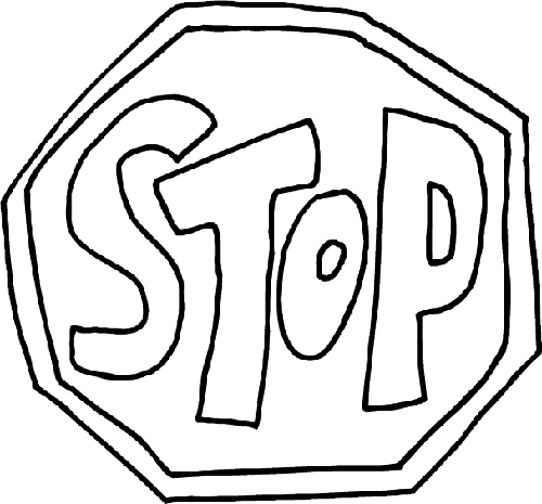 Stop Sign Coloring Page - Efratkern.com