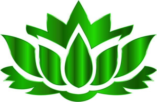 Vermillion Lotus Flower Silhouette No Background - vector Clip Art