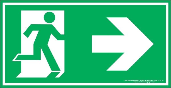 EXIT SYMBOL RIGHT ARROW – Australian Safety Signs