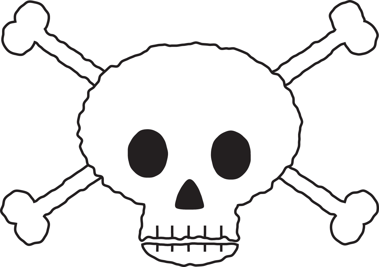 Free Skull and Crossbones Digital Stamp for Pirate Projects and ...