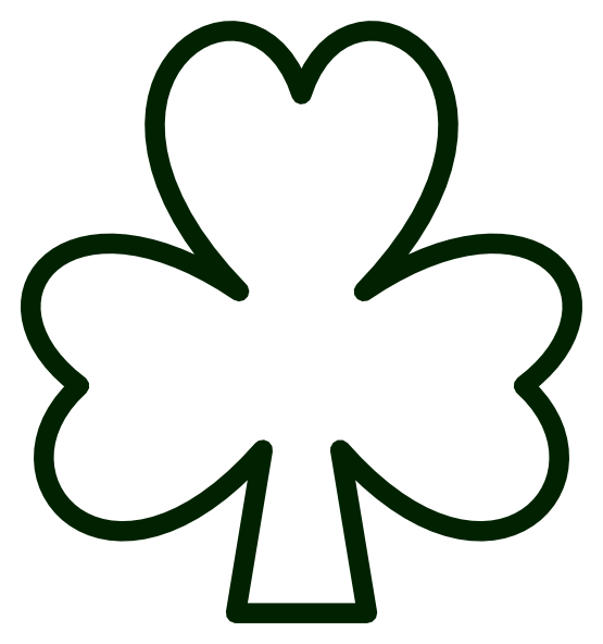 Shamrock Black And White Clipart