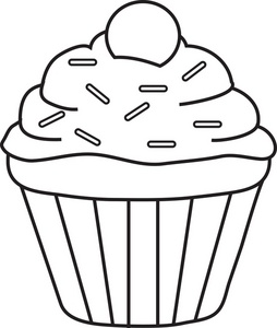 Cupcake drawing clipart