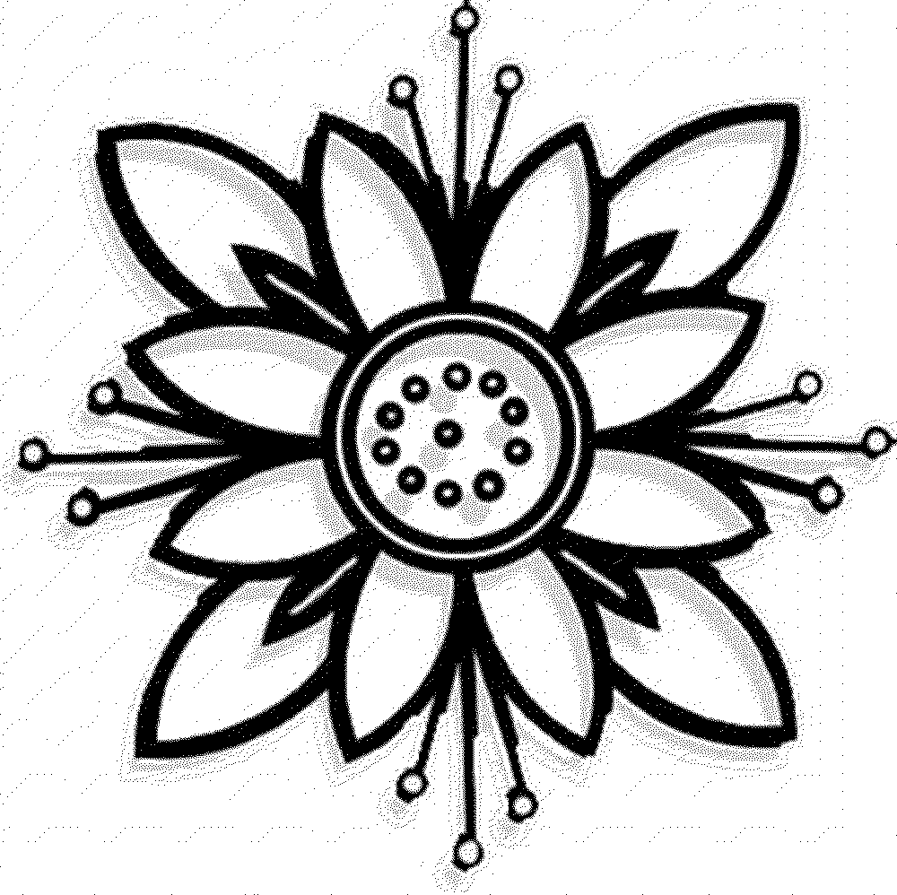 Flower Coloring Pages Simple Coloring Pages Of Flowers 15766 ...