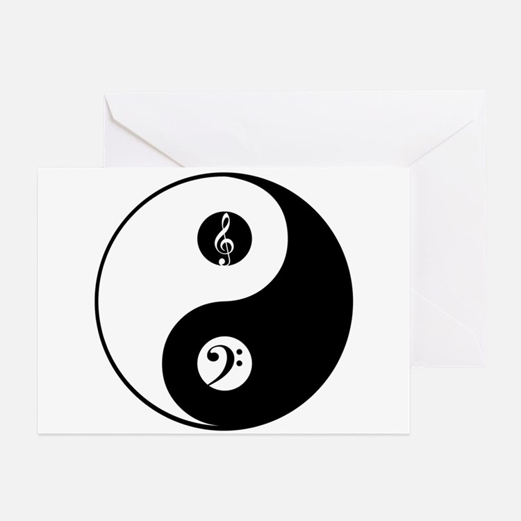 Yin Yang Treble Clef Greeting Cards | Card Ideas, Sayings, Designs ...