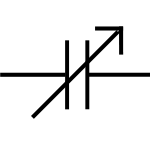 Variable capacitor symbol.png