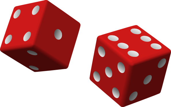 Two Red Dice Clip Art - vector clip art online ...