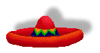 Cinco de Mayo clip art of red Mexican sombreros and green sombreros