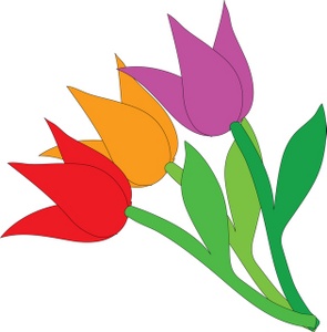 Free Tulips Clip Art Image - clip art illustration of group of ...