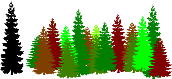 Forest Trees Clip Art - vector clip art online ...