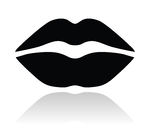 Lips black glossy icon Clipart - Free Clipart Images