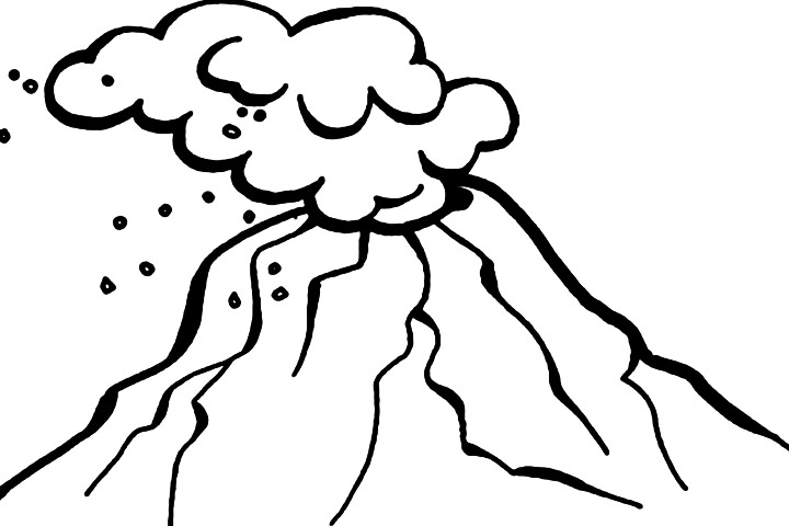 exploding volcanoes Colouring Pages (page 3)
