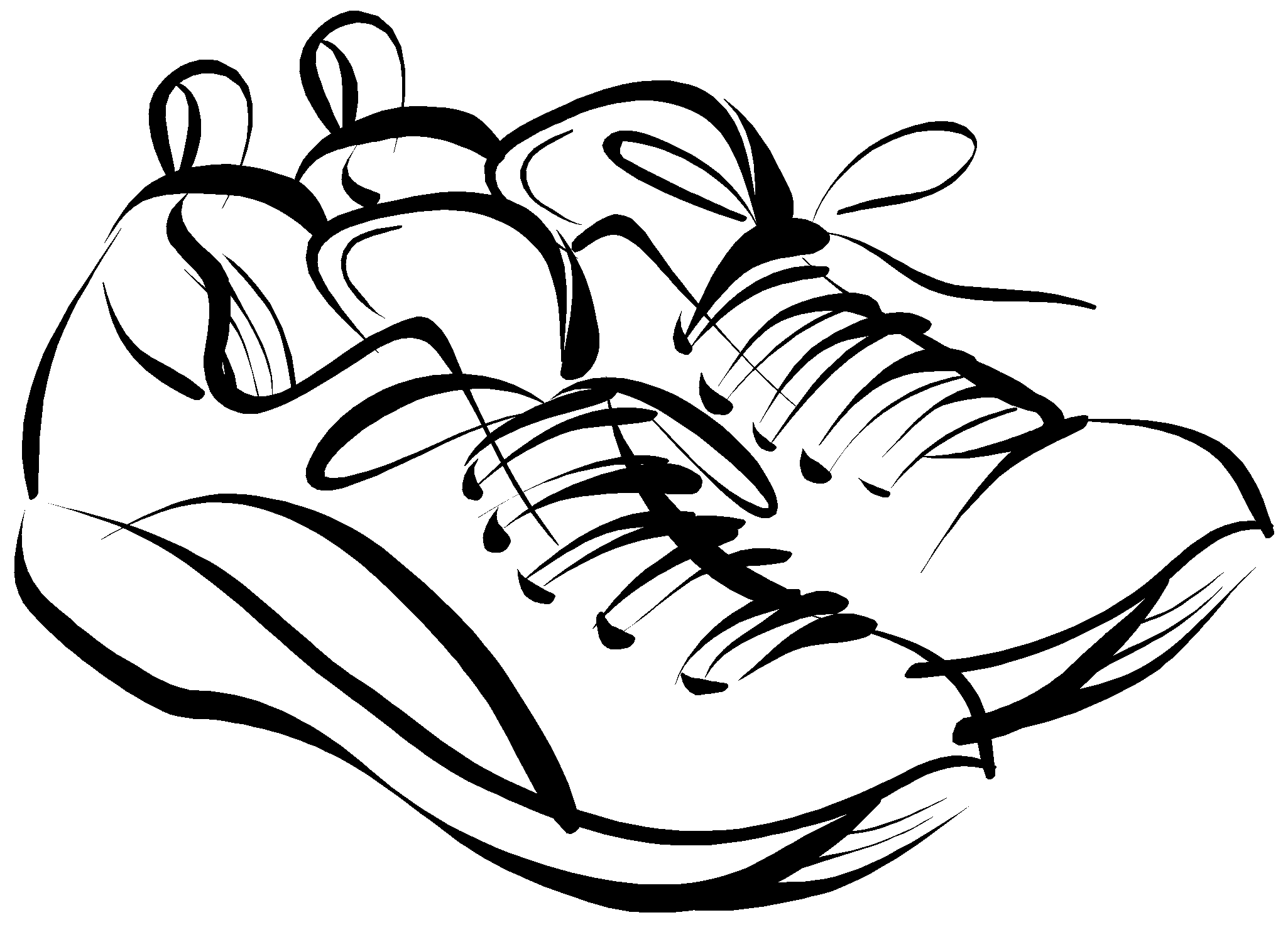 Runners Shoe Drawing - ClipArt Best