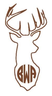 MONOGRAM Deer Head Outline Decal