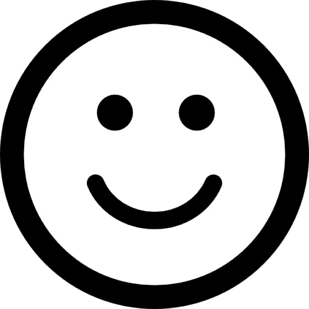 Smiling emoticon square face Icons | Free Download