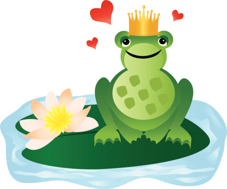 Silhouette Of A Lily Pad Frog Clip Art, Vector Images ...