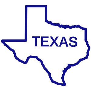 Amazon.com - Texas State Outline Decal Sticker (blue, 8 inch ...
