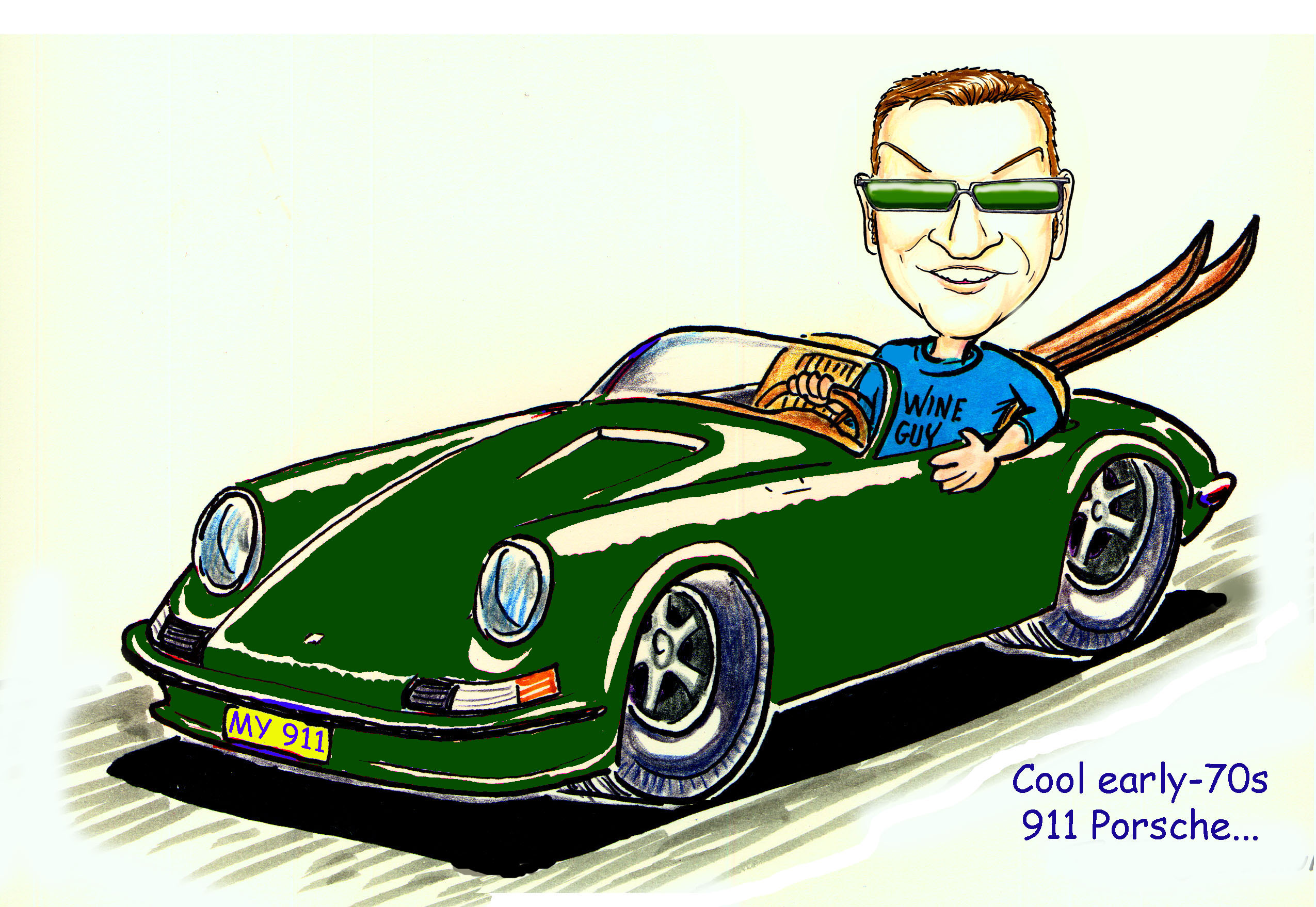 Car caricatures, cartoons of cars, trucks, motorcycles