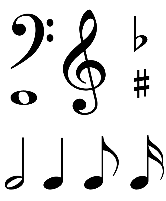 Pictures Of Music Notes And Symbols